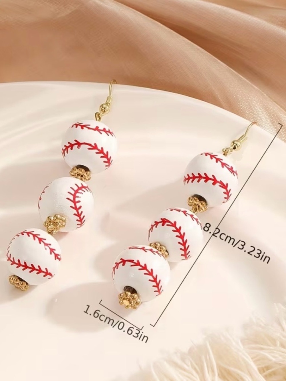 Baseball ⚾️ earrings - Picture 3 of 3